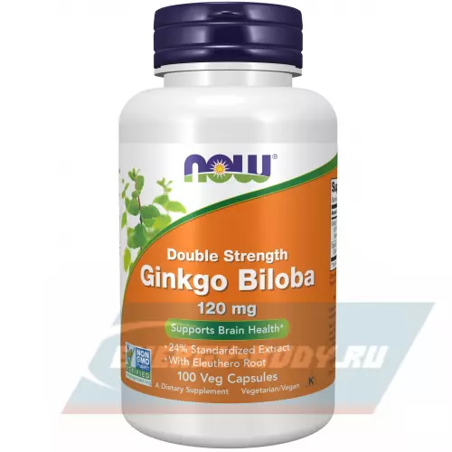  NOW FOODS Ginkgo Biloba 120 mg Нейтральный, 100 Веган капсул