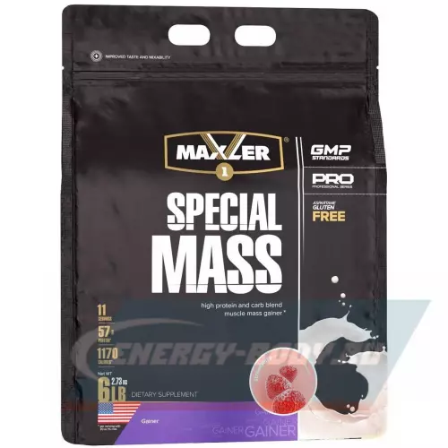 Гейнер MAXLER Special Mass Gainer Клубника, 2730 г