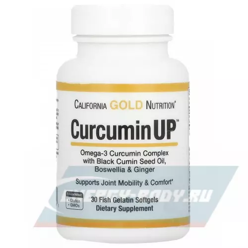 Omega 3 California Gold Nutrition Curcumin UP 30 капсул