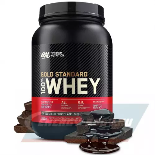  OPTIMUM NUTRITION 100% Whey Gold Standard Двойной шоколад, 907 г