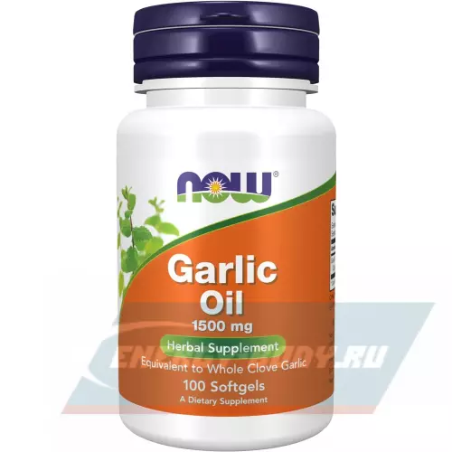  NOW FOODS Garlic Oil 1500 mg 100 гелевые капсулы