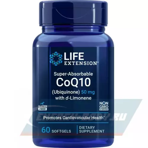  Life Extension Super-Absorbable CoQ10 with d-Limonene 50 mg 60 капсул