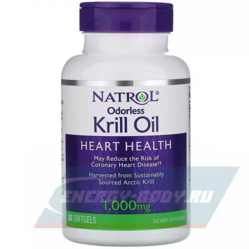 Omega 3 Natrol Odorless Krill Oil 30 капсул