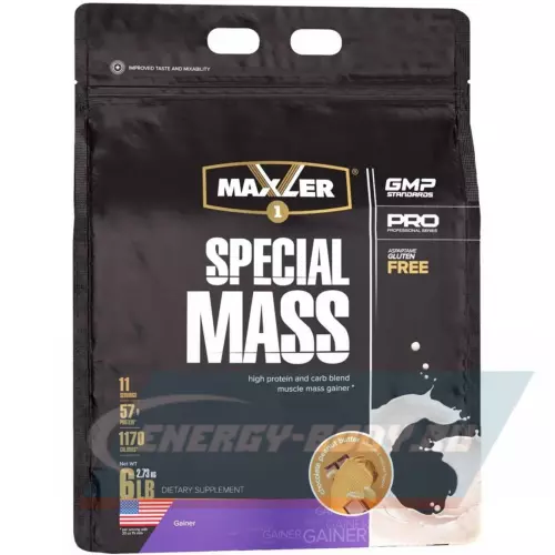 Гейнер MAXLER Special Mass Gainer Шоколадно-ореховая паста, 2730 г