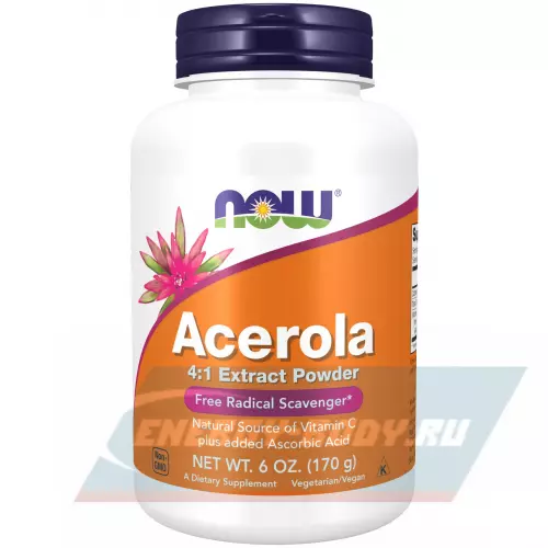  NOW FOODS Acerola 4-1 Extract Натуральный, 170 г