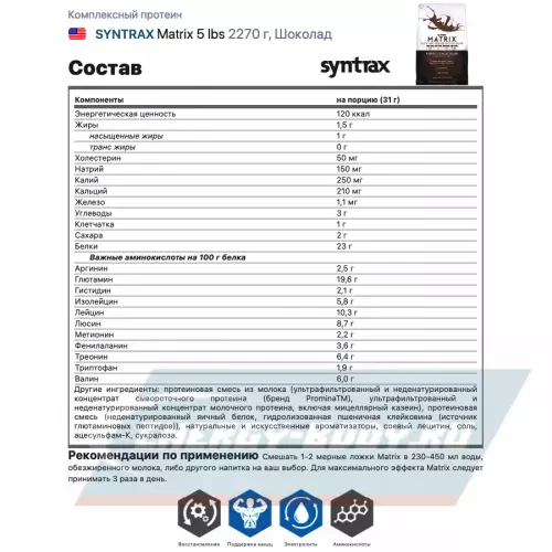  SYNTRAX Matrix 5 lbs Шоколад, 2270 г