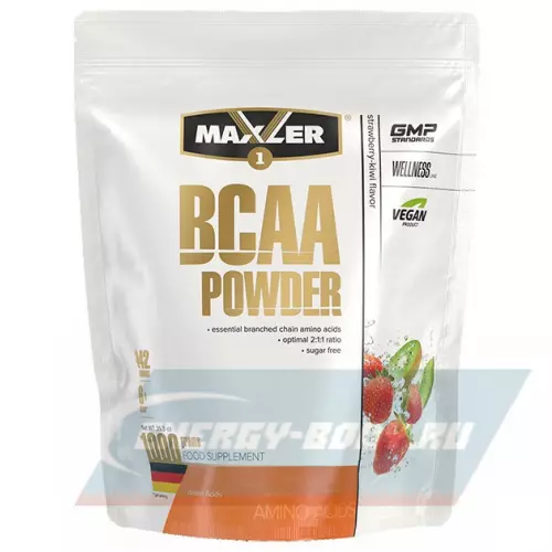 ВСАА MAXLER BCAA Powder 2:1:1 Sugar Free EU Клубника - Киви, 1000 г