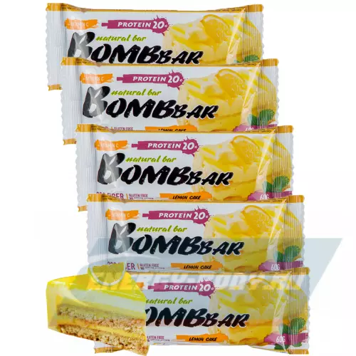 Батончик протеиновый Bombbar Protein Bar Лимонный торт, 5 x 60 г