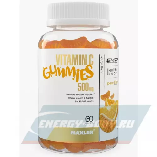  MAXLER Vitamin C Gummies 500 mg 60 ct - Orange 60 жевательных пастилок