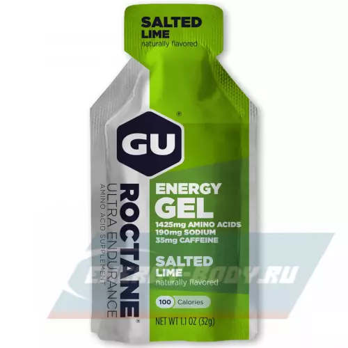 Энергетический гель GU ENERGY GU ROCTANE ENERGY GEL caffeine Соленый лайм, 1 стик x 32 г