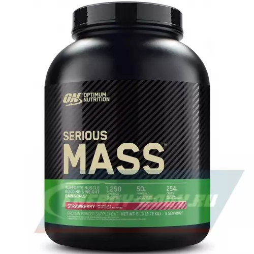 Гейнер OPTIMUM NUTRITION Serious Mass Клубника, 2724 г