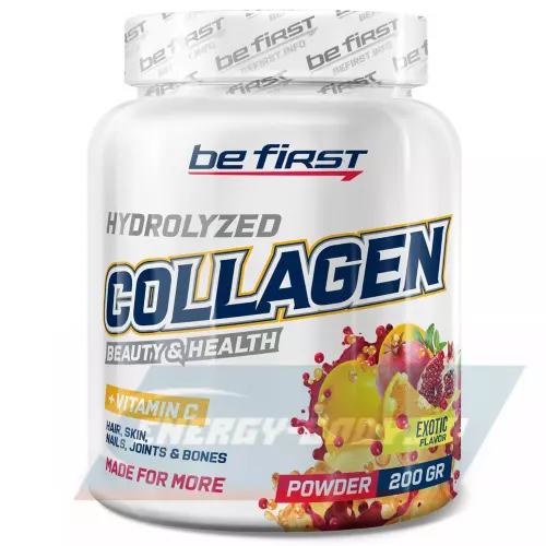 COLLAGEN Be First Collagen + vitamin C powder (коллаген с витамином С) Экзотик, 200 г
