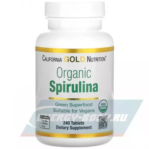  California Gold Nutrition Organic Spirulina 500 mg 240 таблеток