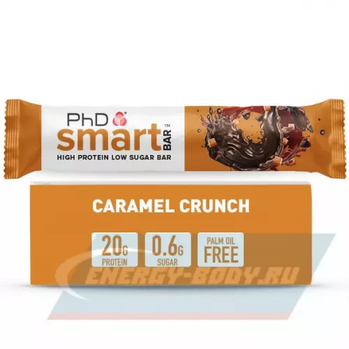 Батончик протеиновый PhD Nutrition Smart Bar Карамель, 12 x 64 г