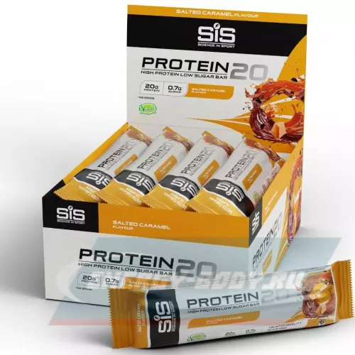 Батончик протеиновый SCIENCE IN SPORT (SiS) Protein 20 Соленая карамель, 12 x 64 г