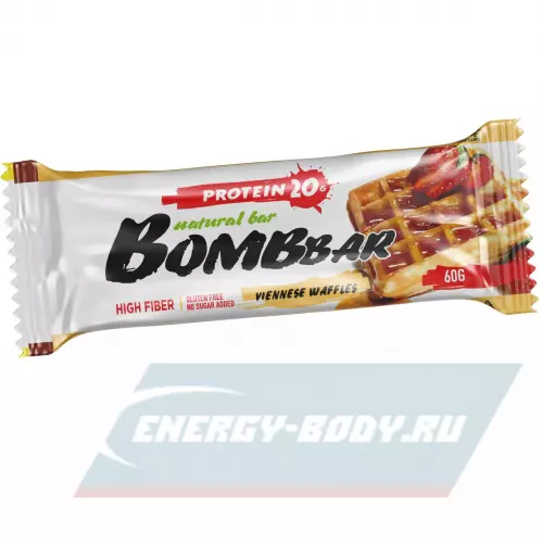 Батончик протеиновый Bombbar Protein Bar Венские вафли, 45 x 60 г