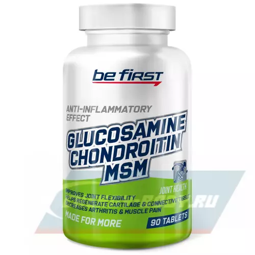 Суставы, связки Be First Glucosamine Chondroitin MSM (глюкозамин хондроитин МСМ) 90 таблеток