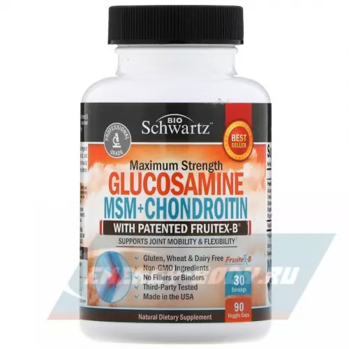 Суставы, связки BioSchwartz Glucosamine Msm + Chondroitin 90 капсул