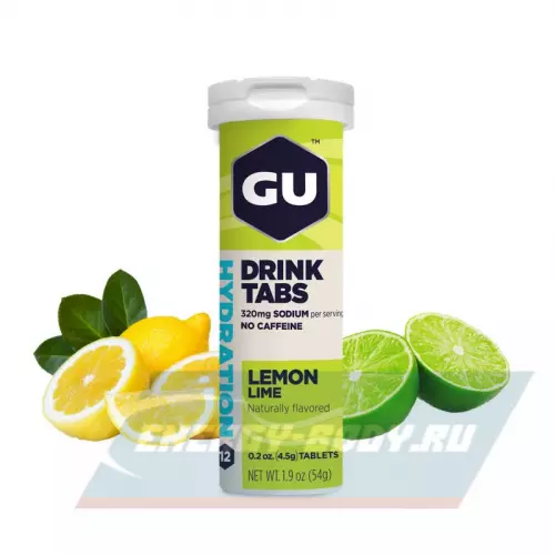  GU ENERGY GU HYDRATION DRINK TABS Лимон-Лайм, 8 туб