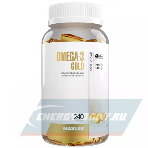 Omega 3 MAXLER Omega-3 Gold Нейтральный, 240 софтгель капсулы
