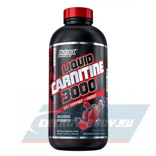 L-Карнитин NUTREX Liquid Carnitine 3000 Ягодный Взрыв, 480 мл