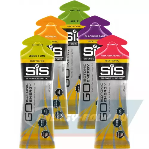 Энергетический гель SCIENCE IN SPORT (SiS) GO Isotonic Energy Gels Микс, 5 x 60 мл Микс