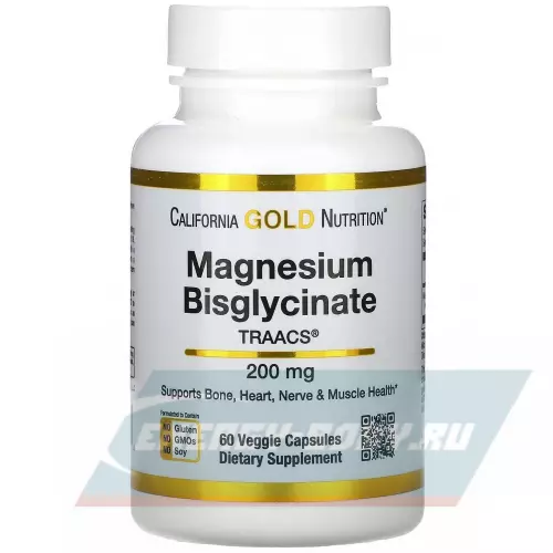  California Gold Nutrition Magnesium Bisglycinate 60 капсул