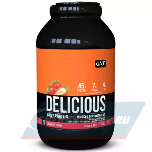  QNT DELICIOUS WHEY PROTEIN POWDER Клубника, 2200 г