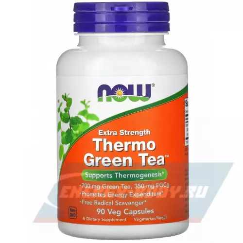  NOW FOODS Thermo Green Tea 90 веган капсул