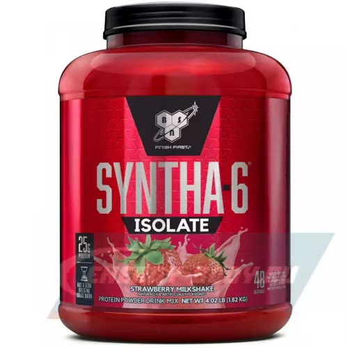  BSN SYNTHA-6 ISOLATE Молочный коктейль с клубникой, 1820 г / 4.02 LB