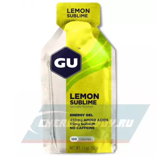 Энергетический гель GU ENERGY GU ORIGINAL ENERGY GEL no caffeine Чистый лимон, 1 стик x 32 г