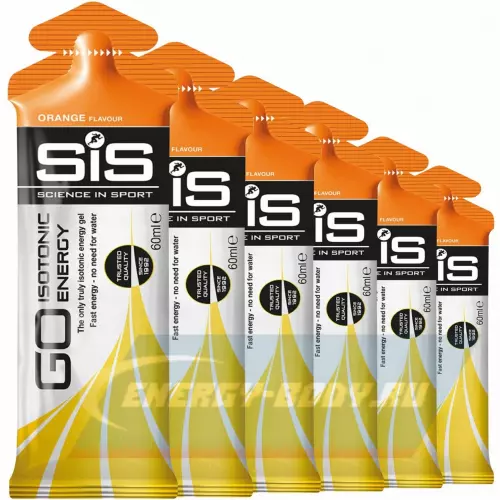 Энергетический гель SCIENCE IN SPORT (SiS) GO Isotonic Energy Gels Апельсин, 6 x 60 мл