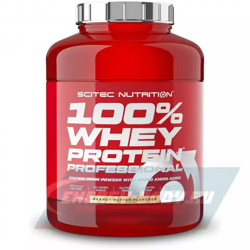  Scitec Nutrition 100% Whey Protein Professional Арахисовое масло, 2350 г