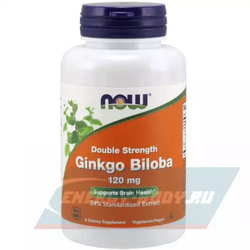  NOW FOODS Ginkgo Biloba 120 мг Нейтральный, 100 Веган капсул