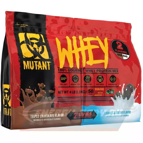  Mutant Mutant Whey Тройной шоколад и печенье с кремом, 1816 г