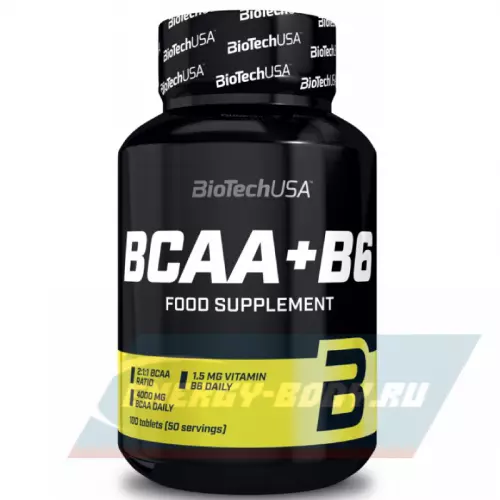 ВСАА BiotechUSA BCAA+B6 2:1:1 Нейтральный, 100 таблеток
