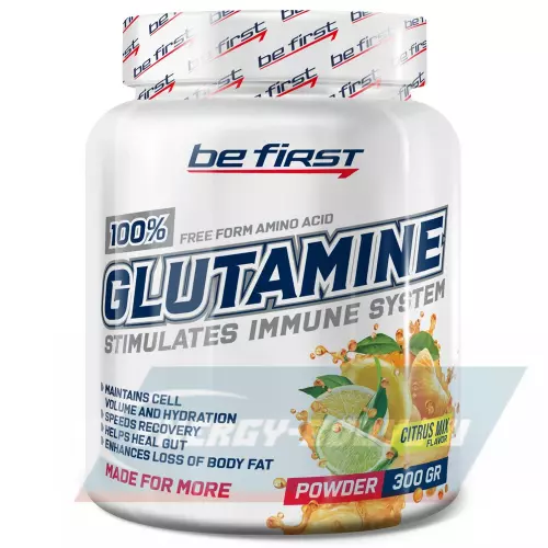 Глютамин Be First Glutamine Powder Цитрусовый микс, 300 г