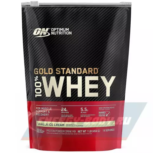  OPTIMUM NUTRITION 100% Whey Gold Standard Ванильное мороженое, 454 г