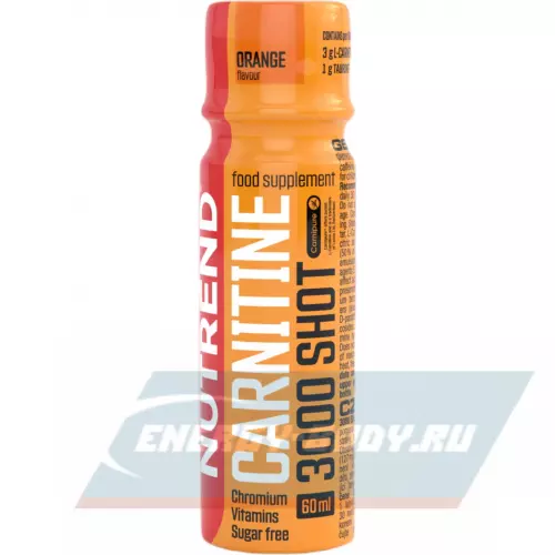 L-Карнитин NUTREND CARNITINE 3000 SHOT Апельсин, 4 x 60 мл