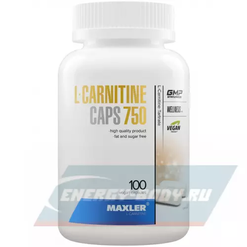 L-Карнитин MAXLER L-Carnitine Caps 750 Нейтральный, 100 капсул