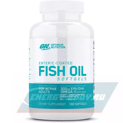 Omega 3 OPTIMUM NUTRITION Fish Oil softgels Нейтральный, 100 капсул