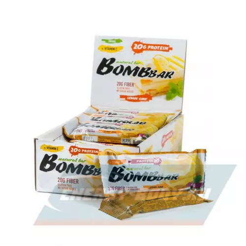 Батончик протеиновый Bombbar Protein Bar Лимонный торт, 20 x 60 г