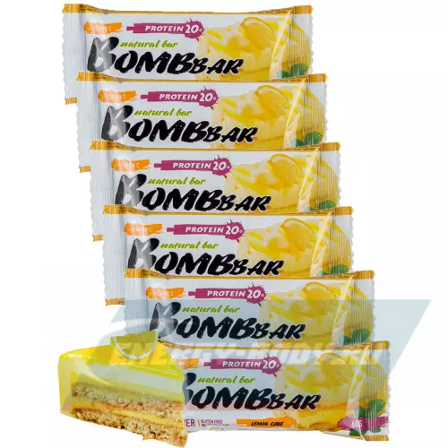 Батончик протеиновый Bombbar Protein Bar Лимонный торт, 6 x 60 г