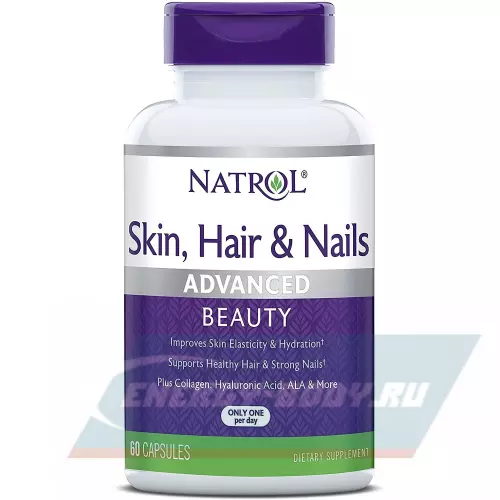  Natrol Skin Hair & Nails with Lutein Нейтральный, 60 капсул