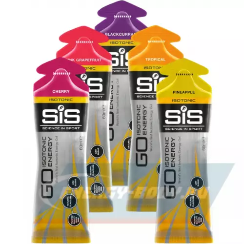 Энергетический гель SCIENCE IN SPORT (SiS) GO Isotonic Energy Gels Микс, 5 x 60 мл Микс