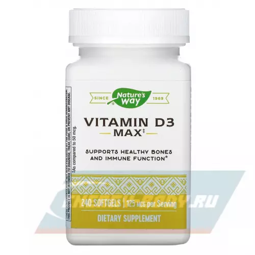  Nature-s Way Vitamin D3 Max 240 капсул