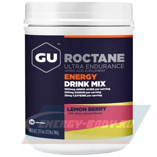  GU ENERGY GU ROCTANE ENERGY DRINK MIX Лимонная ягода, 780 г