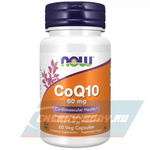  NOW FOODS CoQ10 60 mg – Кофермент Q10 60 веган капсул