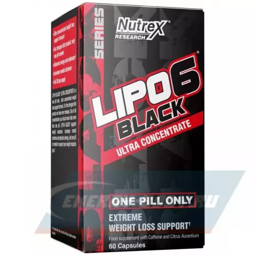  NUTREX Lipo-6 Black Extreme Weight Loss Support ultra concentrate EU 60 капсул