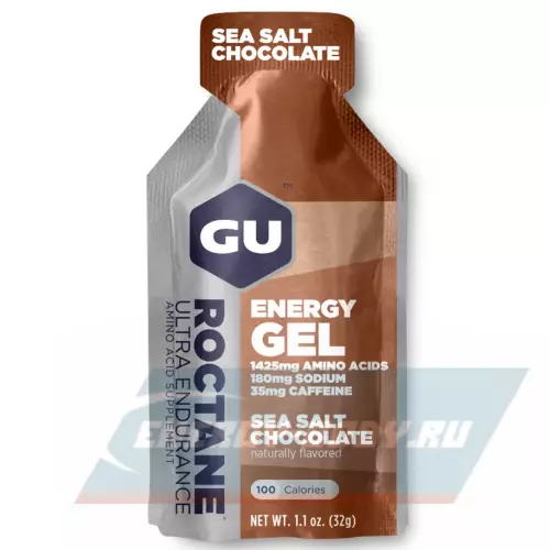 Энергетический гель GU ENERGY GU ROCTANE ENERGY GEL 35mg caffeine Шоколад-Морская соль, 1 стик x 32 г